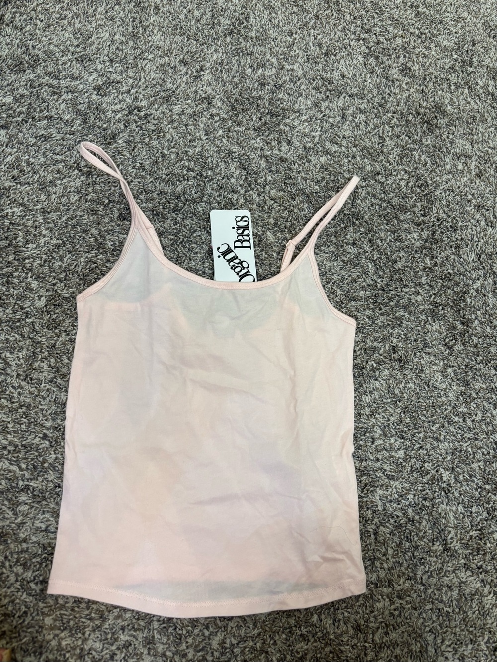Organic Basics women’s Light soft blush Pink Spaghetti Strap Cami Sz XXS